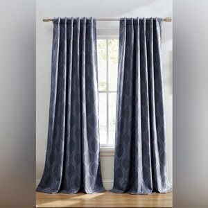 Mitchell & Ness Slate Blue Textured Blackout Panel Pair